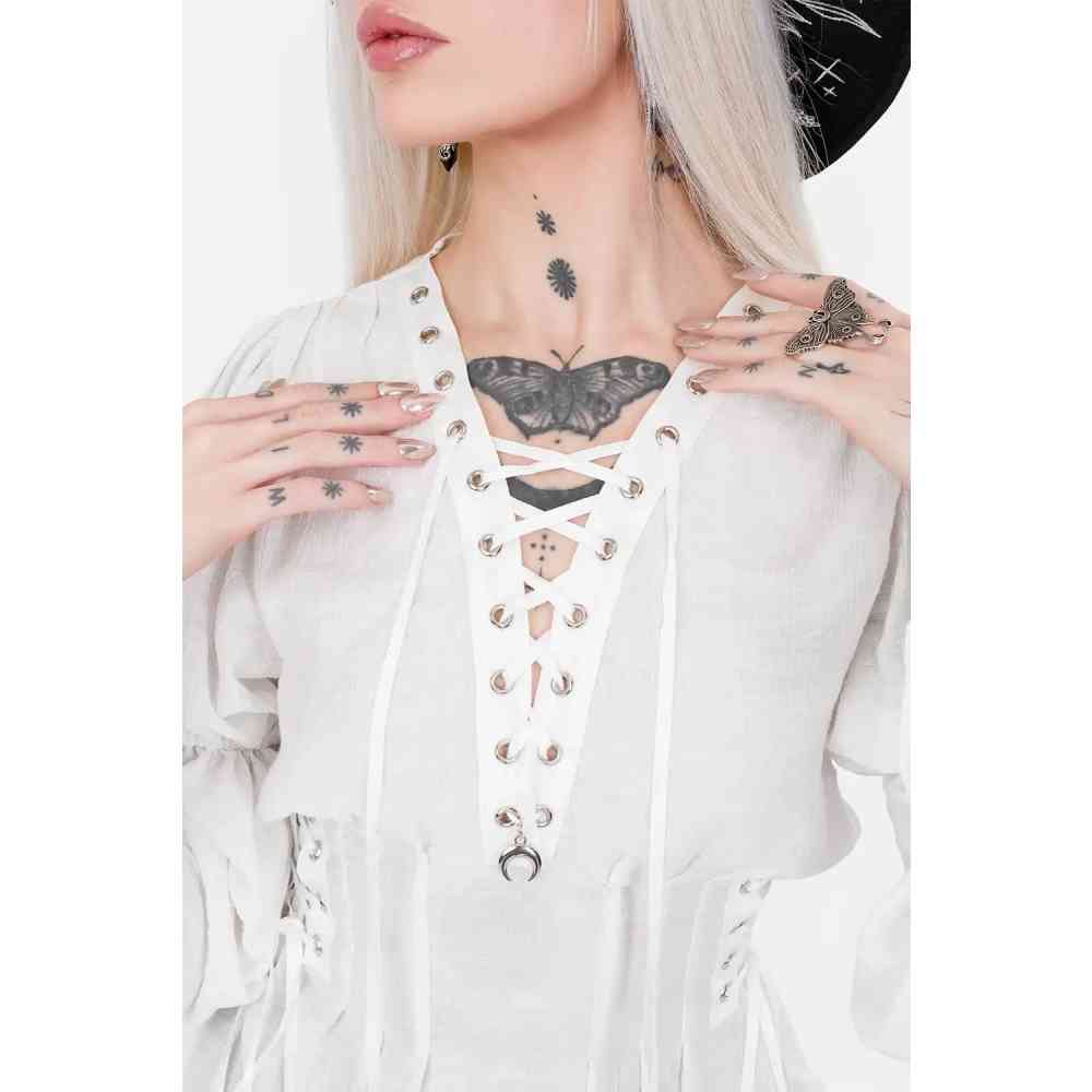 Restyle - TWILIGHT Bluse - WeiÃŸ